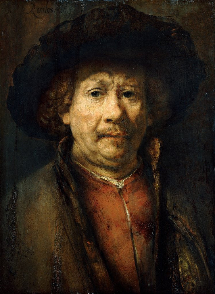 Detail of Self-Portrait by Rembrandt Harmensz van Rijn