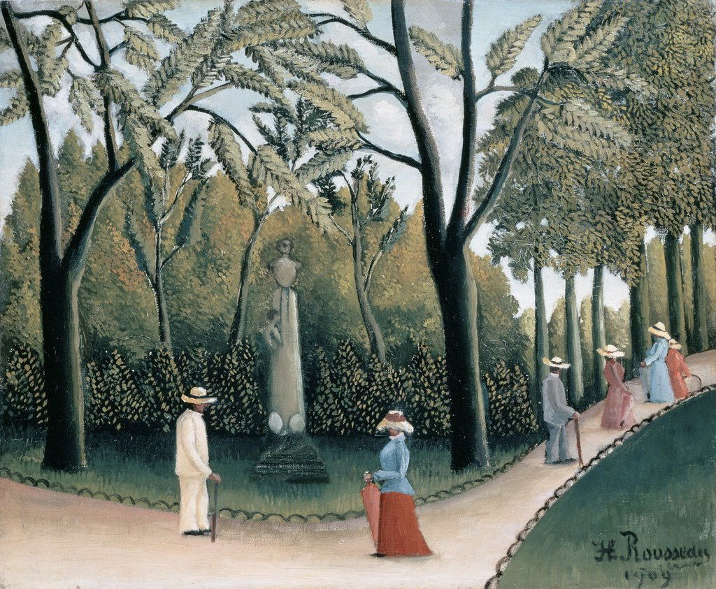 Detail of Luxembourg Gardens, Monument to Chopin by Henri Rousseau
