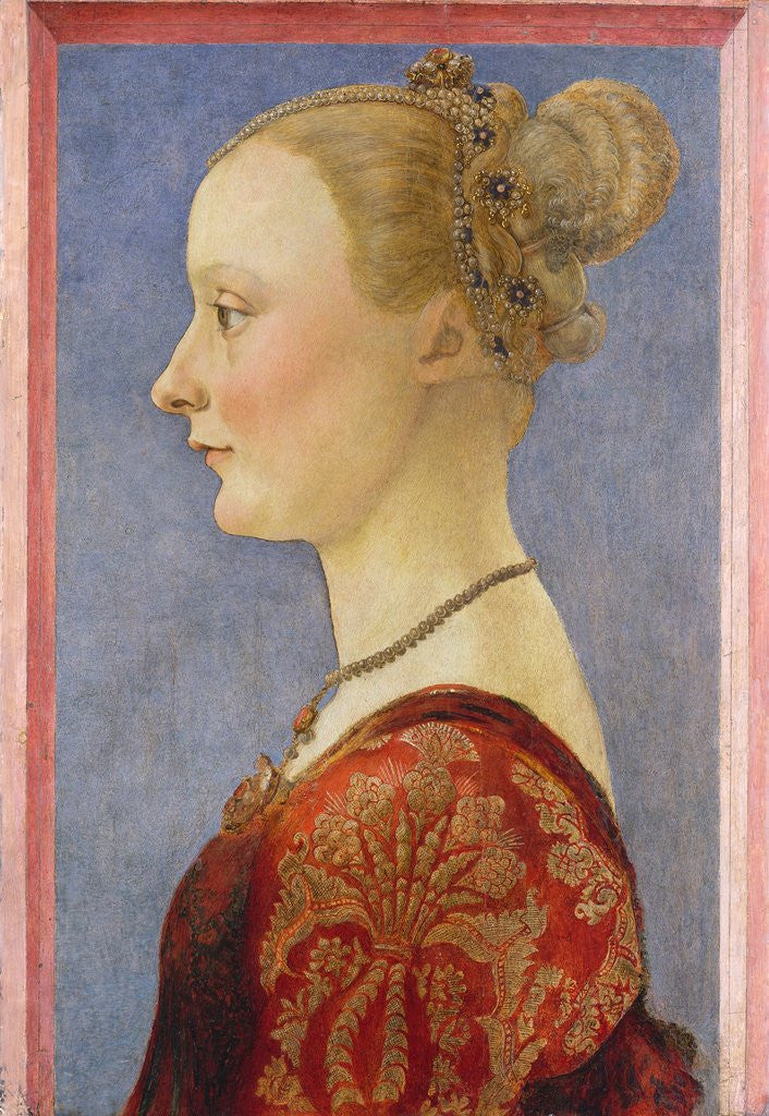 Detail of Portrait of a Woman by Piero del Pollaiuolo