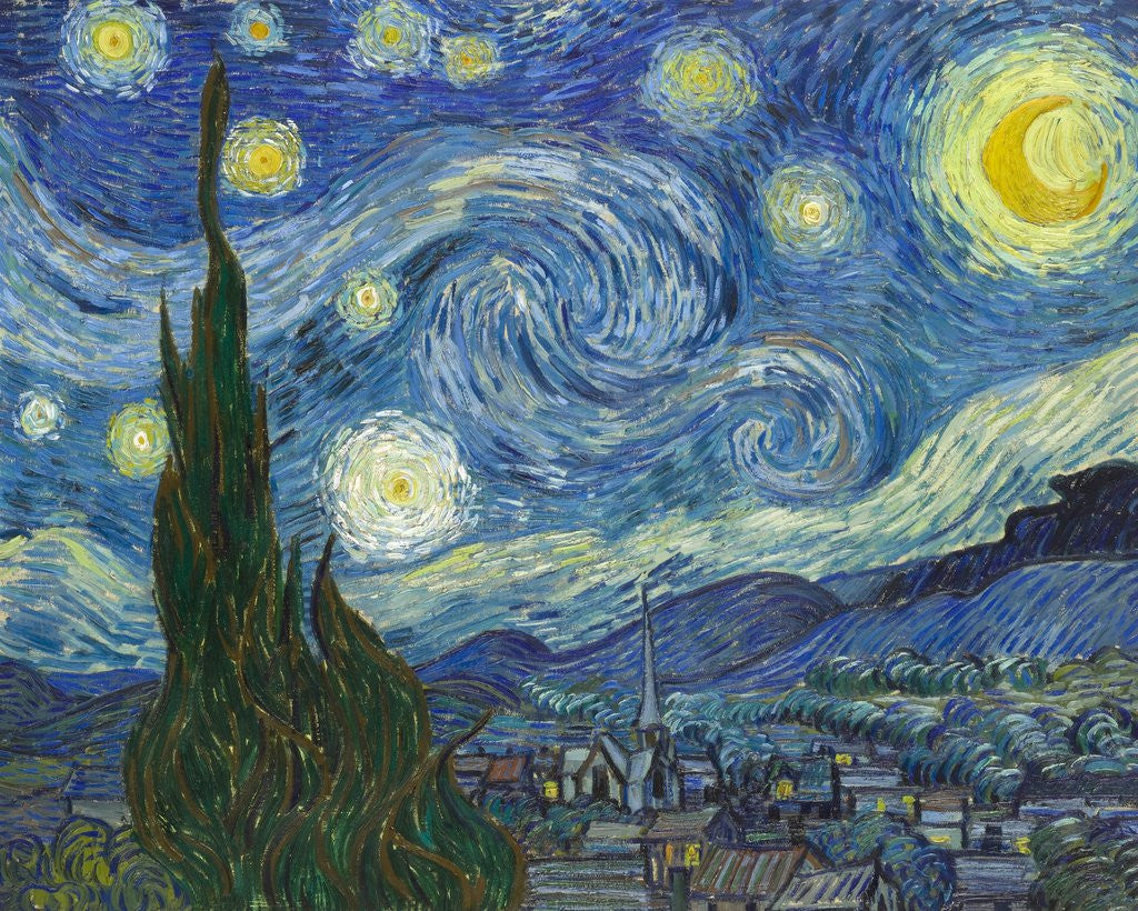 Detail of The Starry Night by Vincent Van Gogh