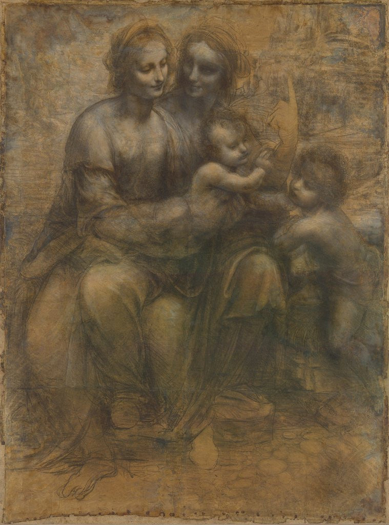 Detail of The Virgin and Child with Saint Anne and Saint John the Baptist by Leonardo da Vinci