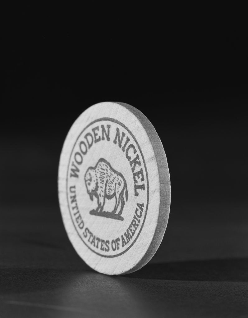 Detail of Wooden nickel by Anonymous