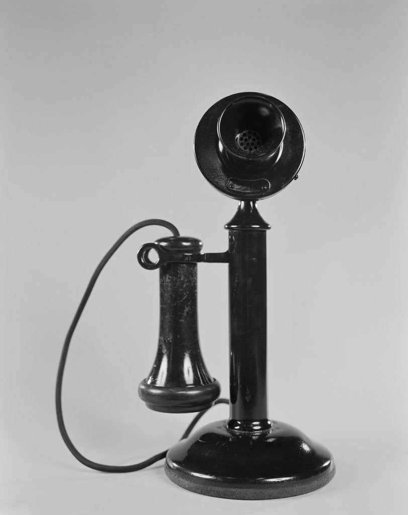 Detail of Candlestick telephone by Anonymous