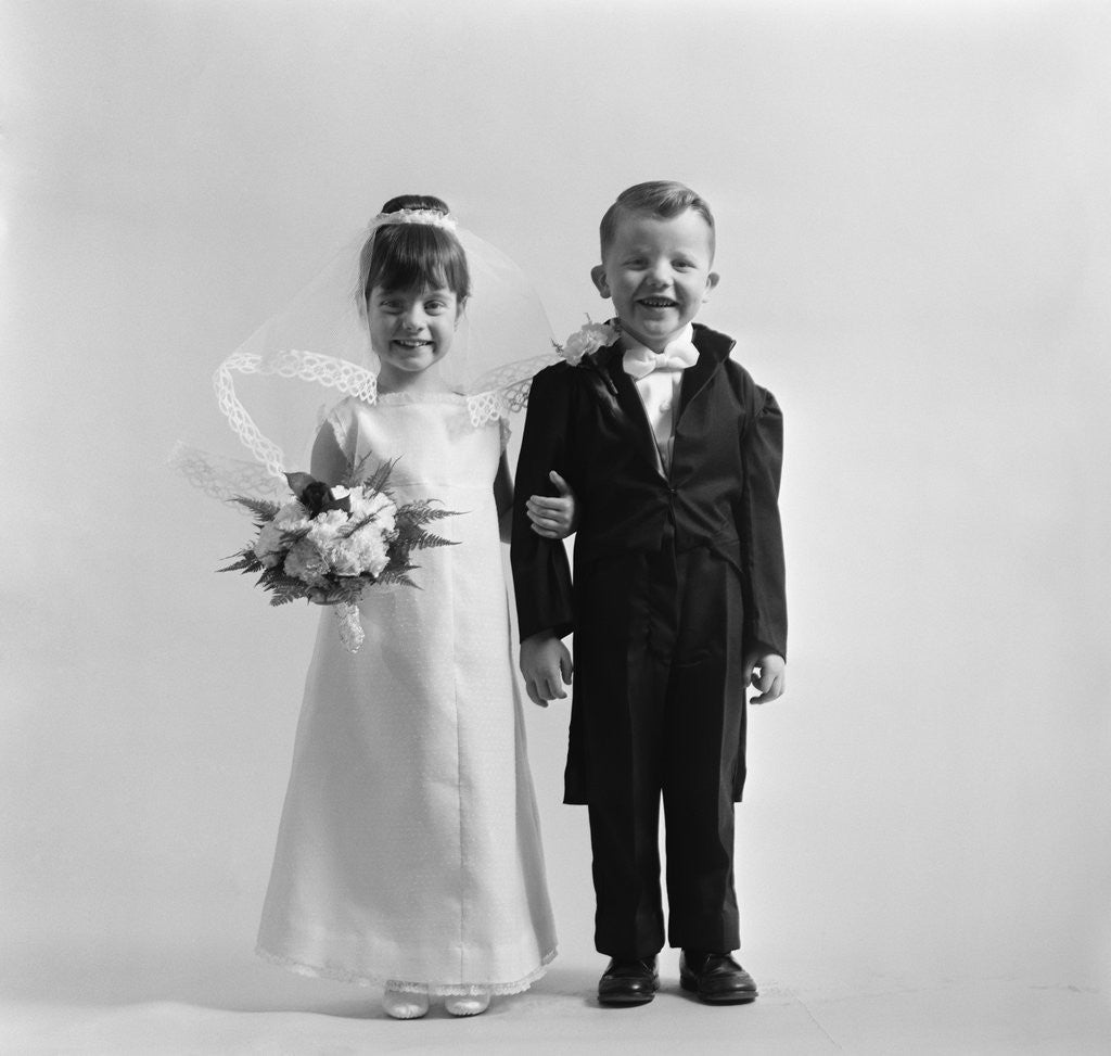 Children groom bride wedding by Corbis