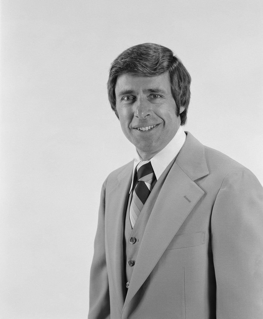 Detail of Smiling portrait business man three piece suit with vest by Anonymous