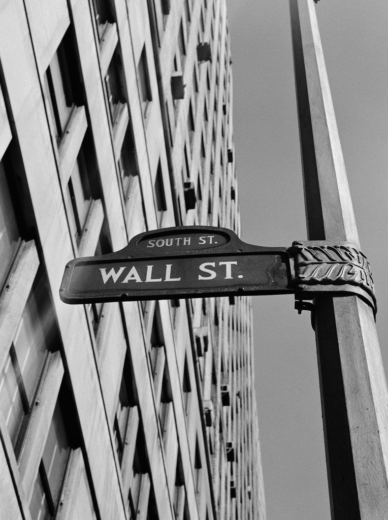 Detail of Wall street sign by Anonymous