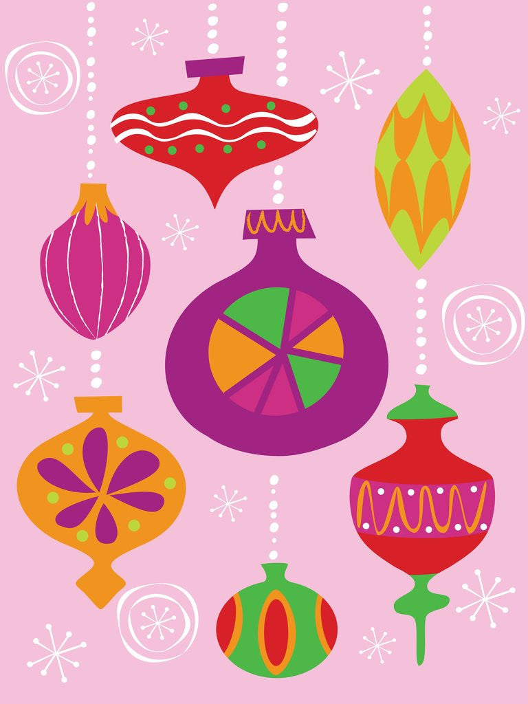 Detail of Numerous Christmas decoration illustrated in different styles and colors by Corbis