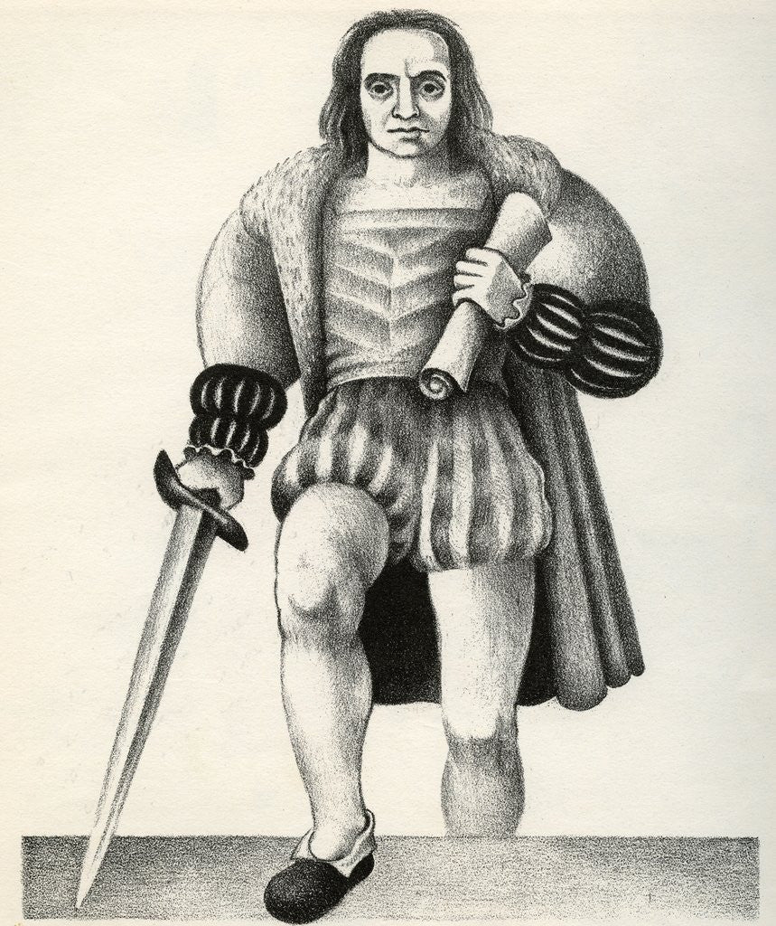 Detail of Portrait of Christopher Columbus by Anonymous