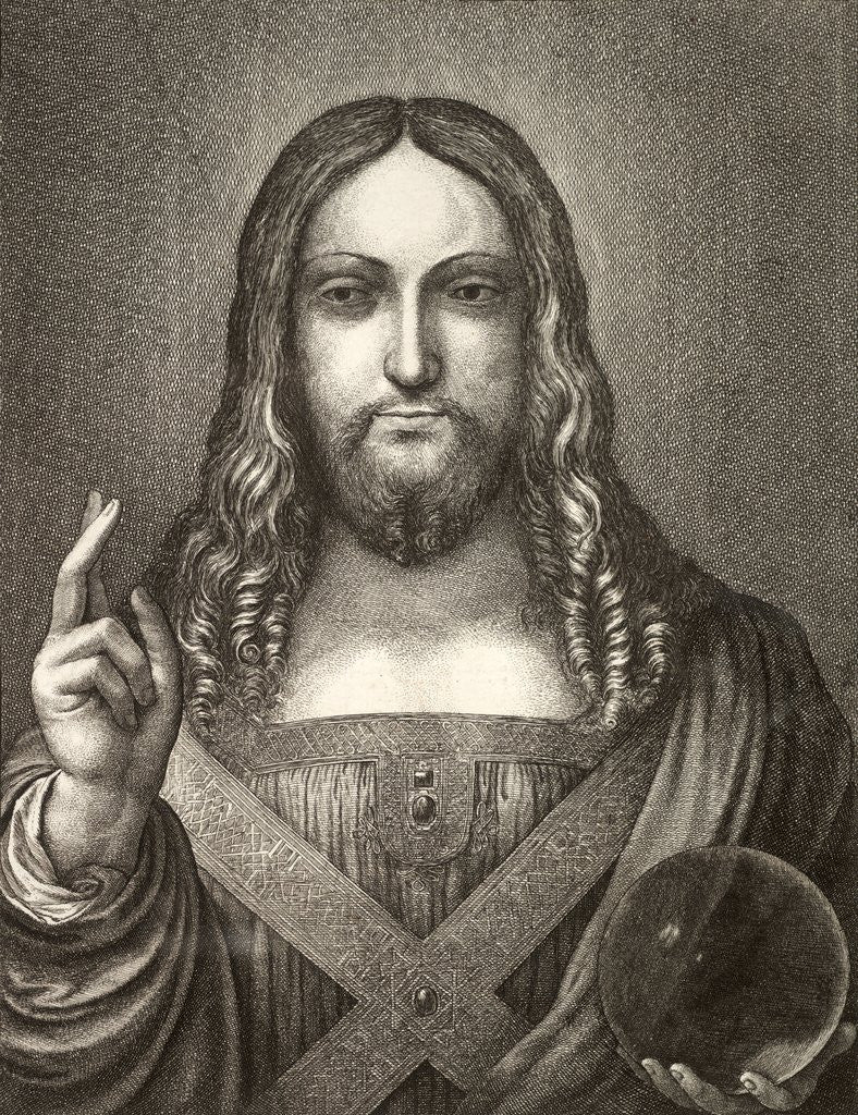 Detail of Salvator Mundi by Wenceslaus Hollar