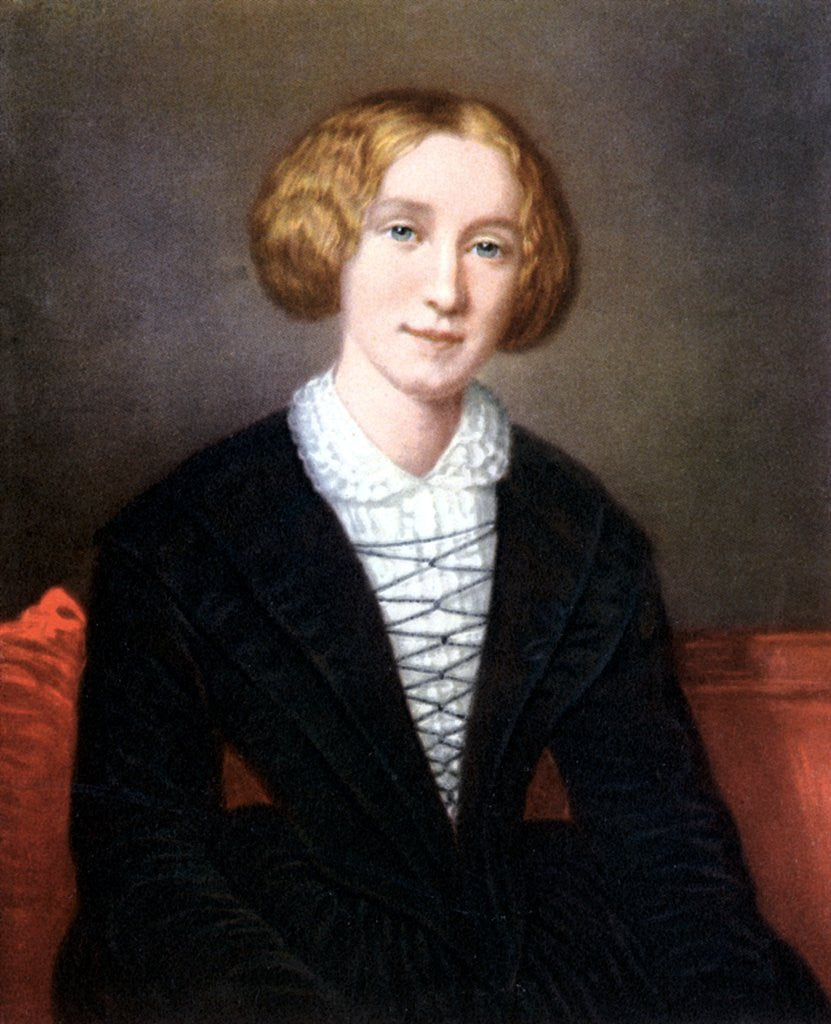 Detail of George Eliot as a young woman by Anonymous