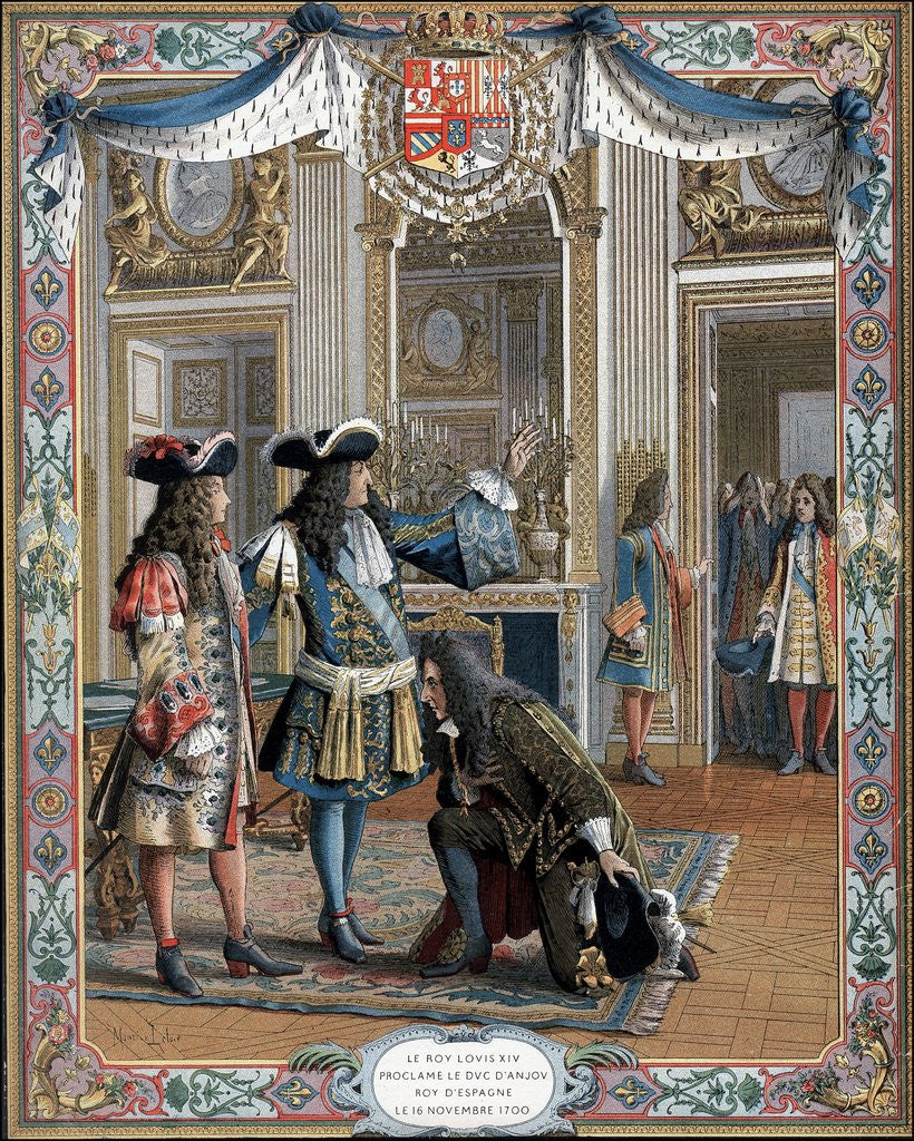 Detail of Louis XIV proclaiming duc d'Anjou King of Spain by Anonymous