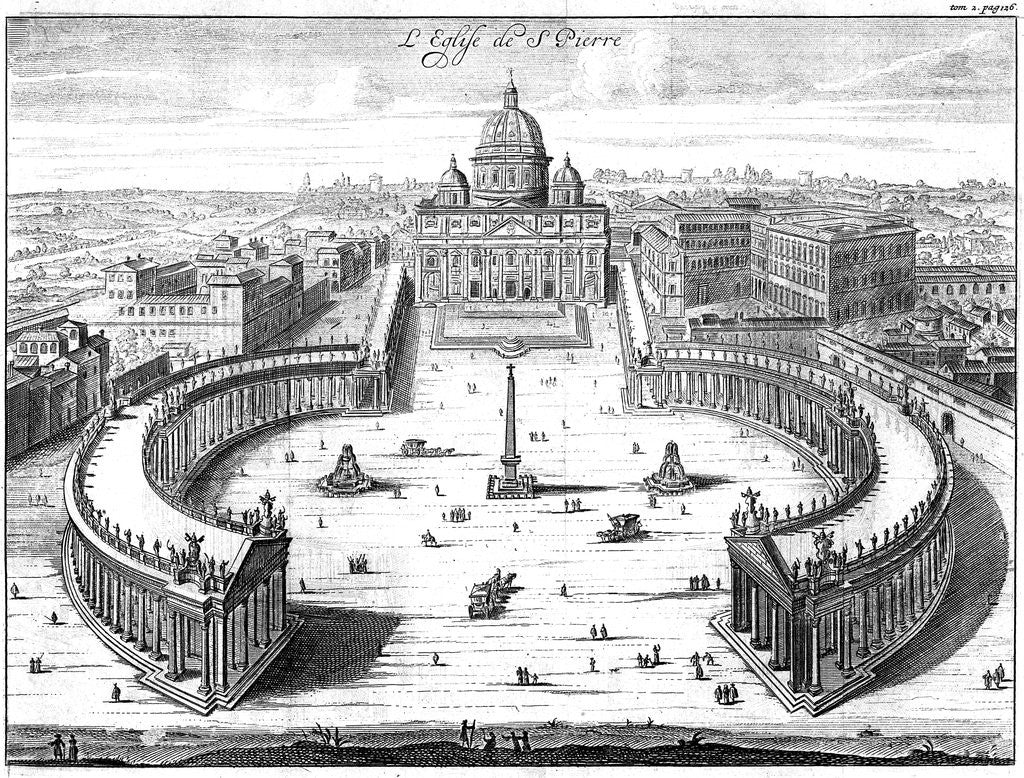 Detail of St. Peter's Basilica, Rome, 1702 by Anonymous