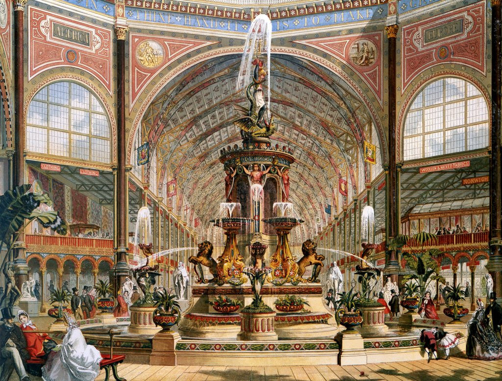 Detail of Interior of the Crystal Palace during the International Exhibition, 1862 by Anonymous