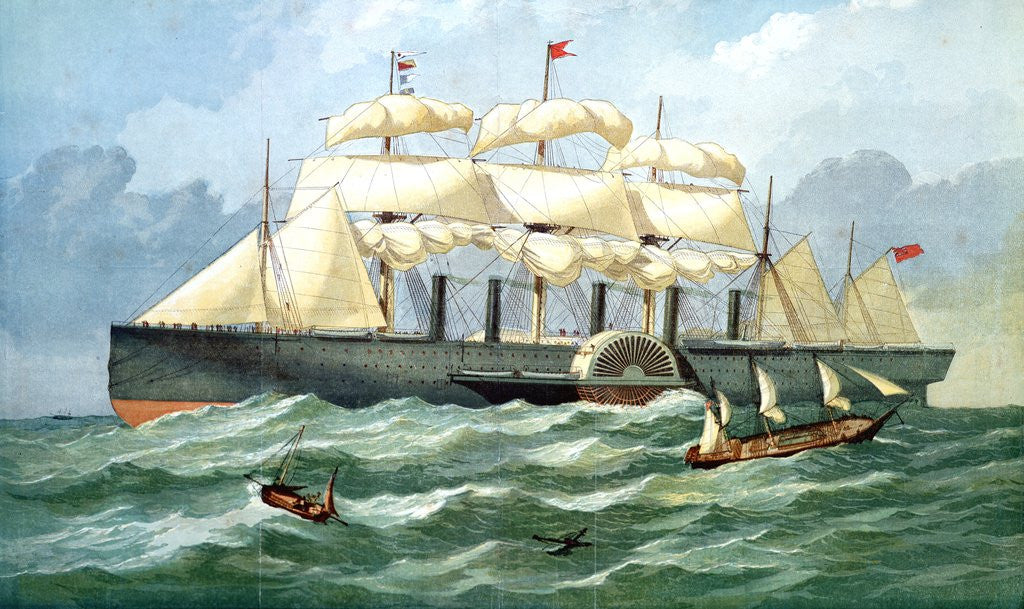 Detail of IK Brunel's steam ship 'Great Eastern' by Anonymous