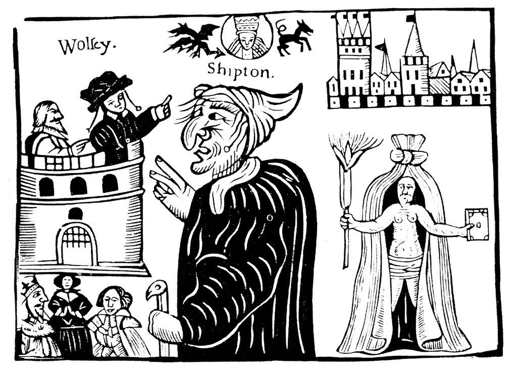 Detail of Mother Shipton prophesying the death of Cardinal Wolsey by Anonymous
