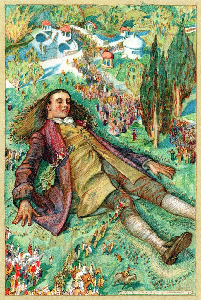 Detail of Gulliver in Lilliput by Anonymous