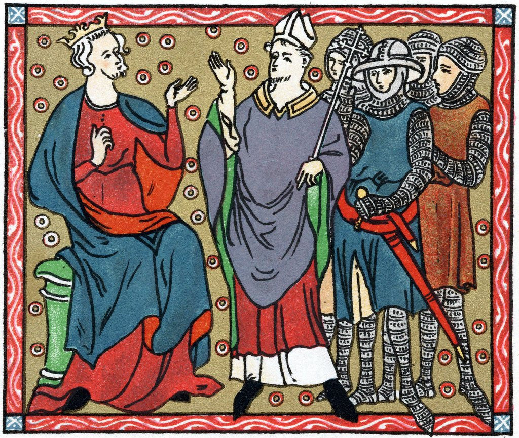 Detail of Henry II and Thomas a Becket by Anonymous