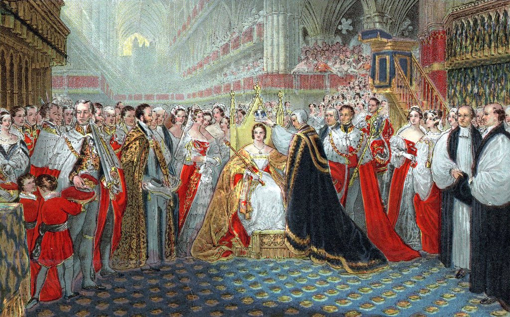 Detail of Queen Victoria's coronation in 1837 by Corbis