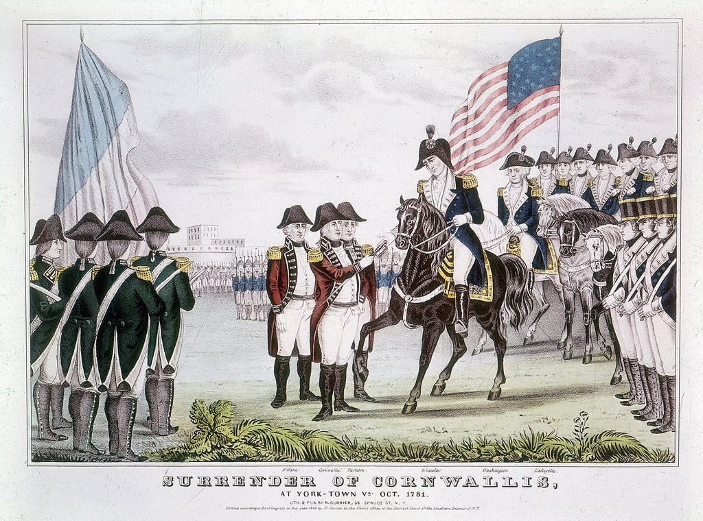 Detail of Surrender of Cornwallis at Yorktown by Corbis