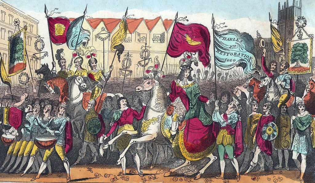 Detail of Charles II entering London by Anonymous