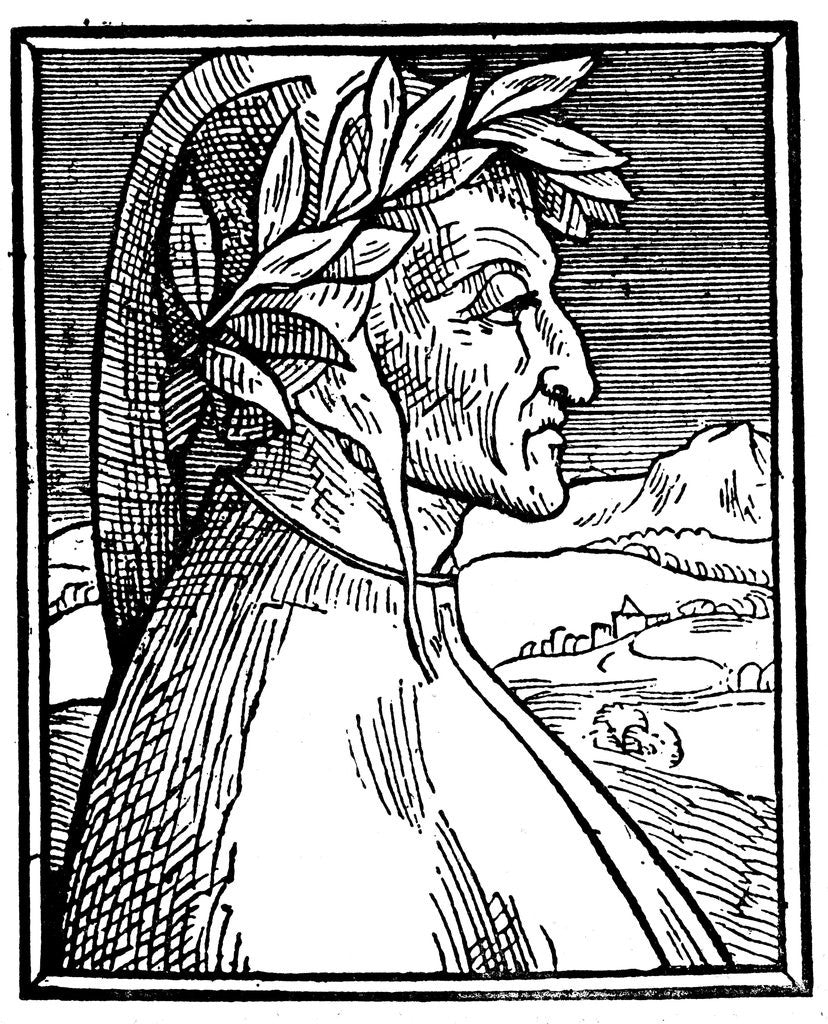Detail of Dante Alighieri by Corbis