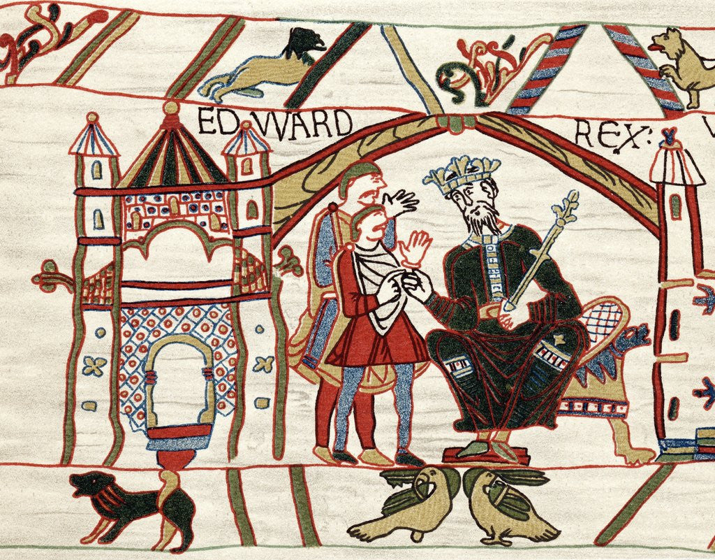 Detail of Detail of Edward the Confessor from The Bayeux Tapestry by Anonymous