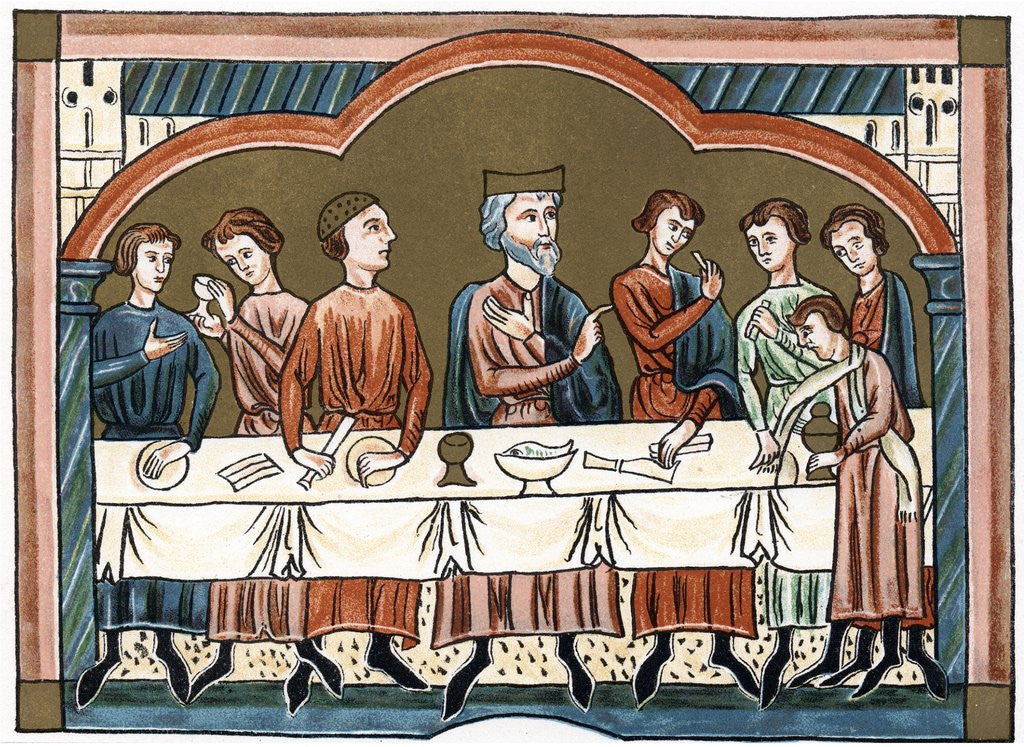 Detail of A Plantagenet king of England dining by Anonymous