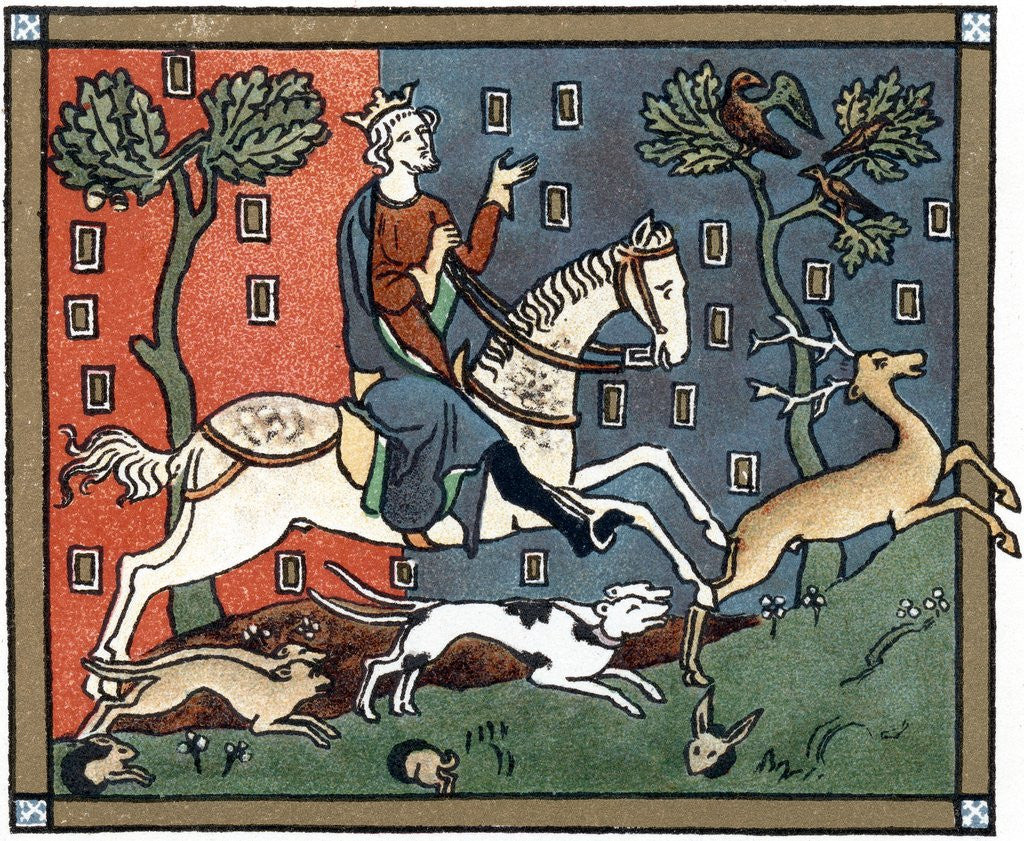 Detail of A Plantagenet king of England out hunting by Anonymous