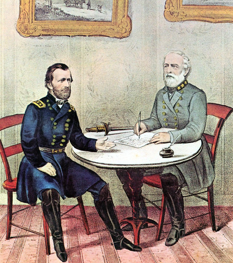 Detail of Meeting of Generals Grant and Lee by Anonymous