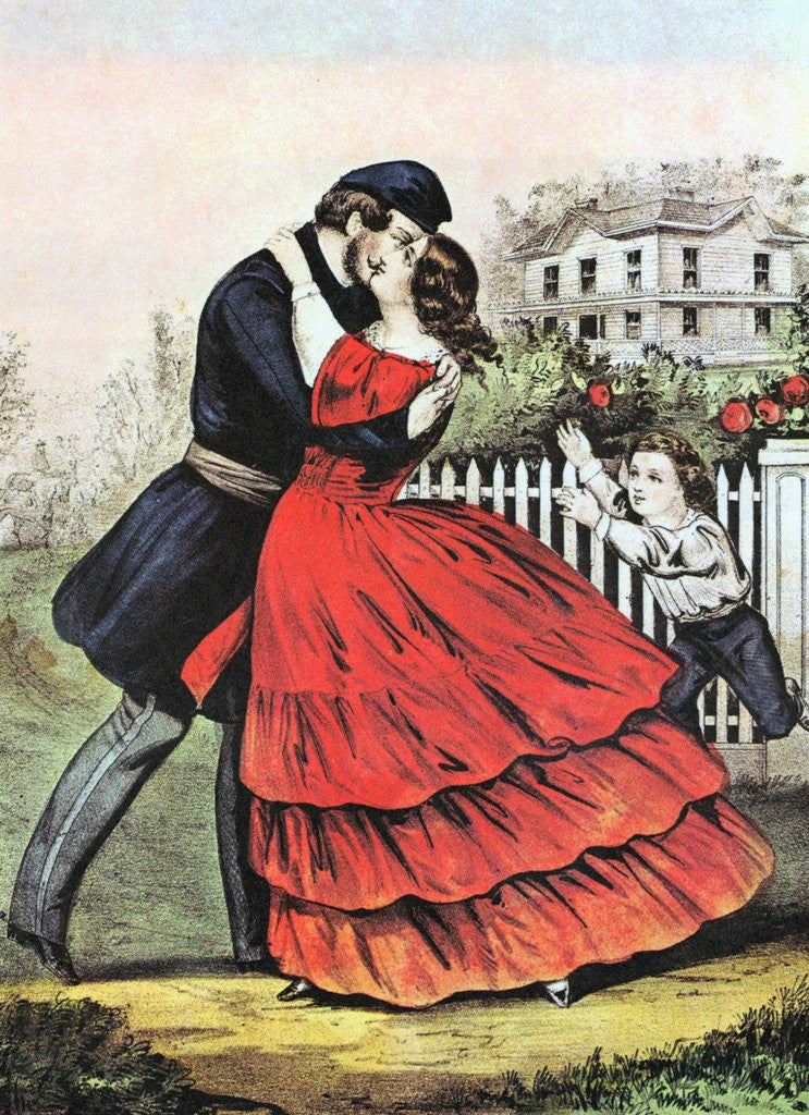 Detail of Home from the War by Currier & Ives