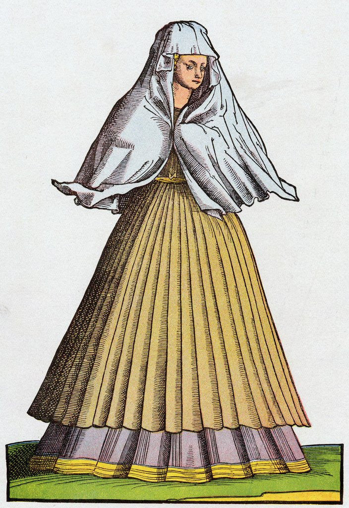 Detail of Roman prostitute or courtesan in street dress by Anonymous