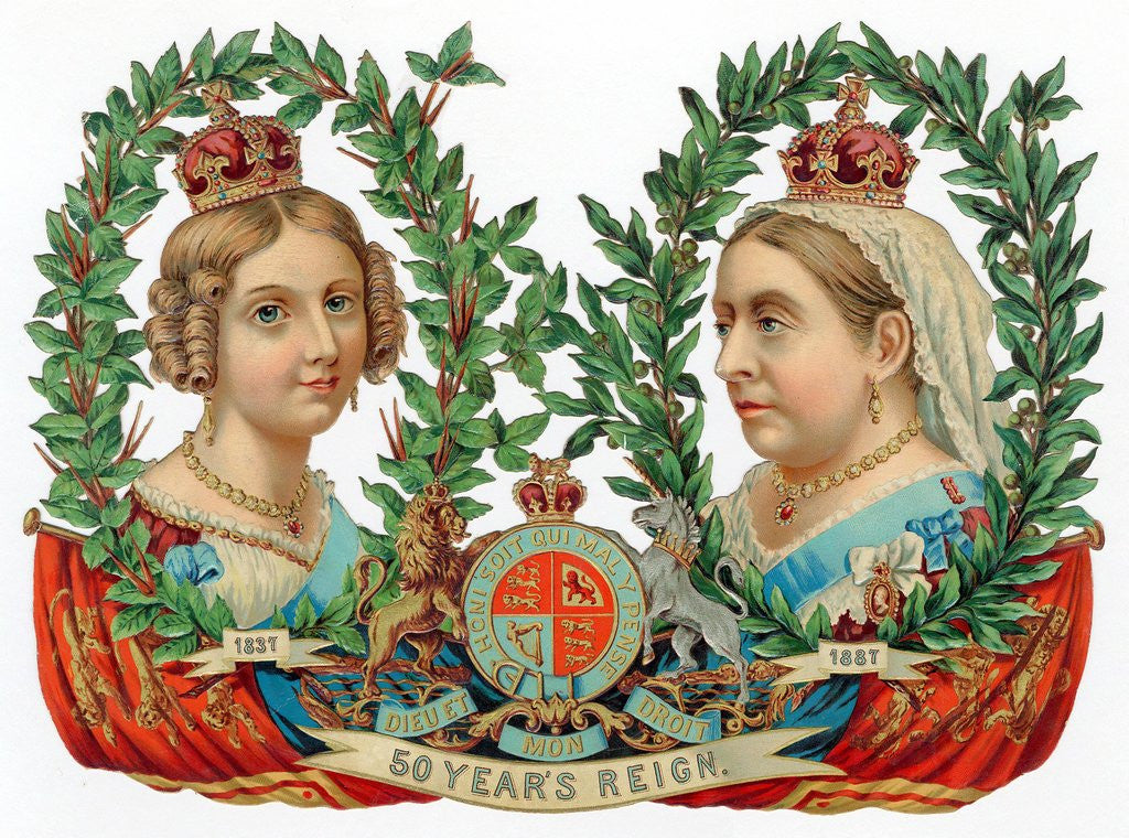 Detail of Souvenir for Queen Victoria's Golden Jubilee in 1887 by Anonymous