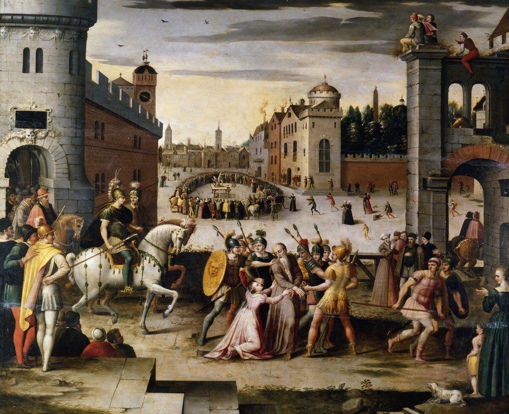 Detail of Arrest and Execution of Thomas More Chancellor to Henry VIII of England by Antoine Caron