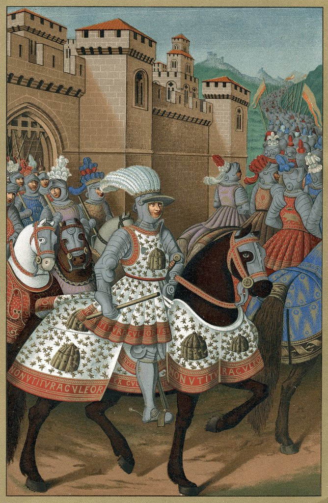 Detail of King Louis XII riding out with his army by Anonymous