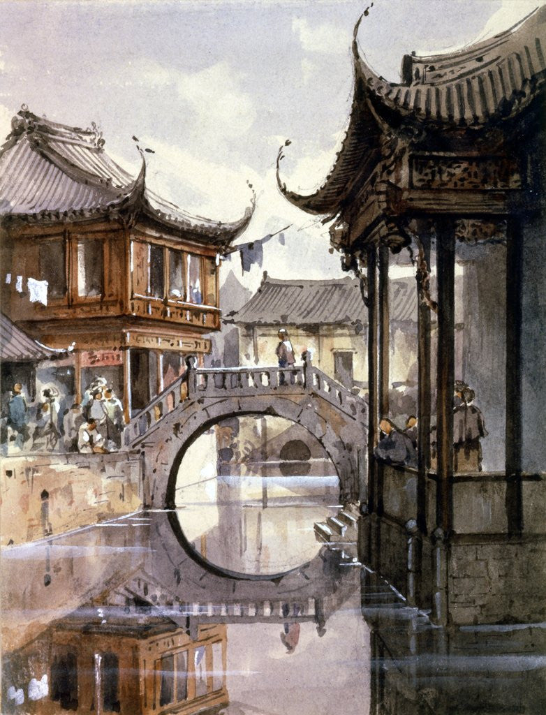 Detail of View of Shanghai by Jean Henri Zuber