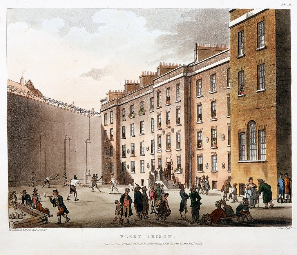 Detail of Inner court, Fleet Prison, London by Anonymous