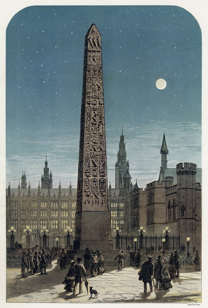 Detail of Cleopatra's Needle outside the Houses of Parliament by Anonymous