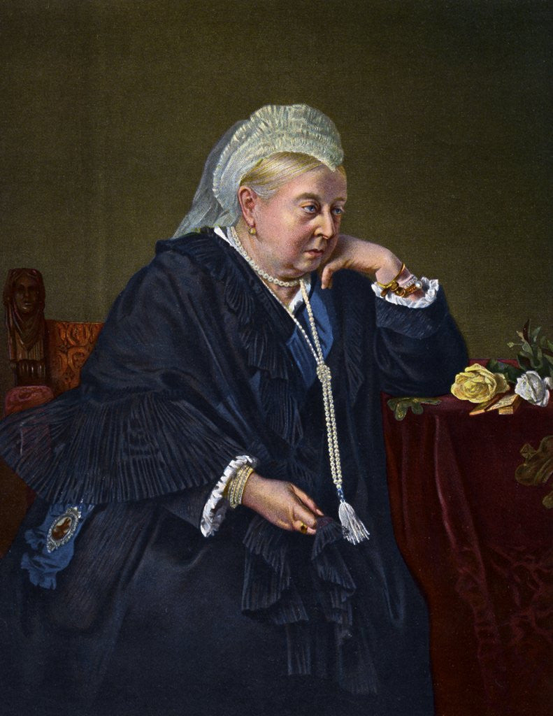 Detail of Portrait of Queen Victoria by Anonymous