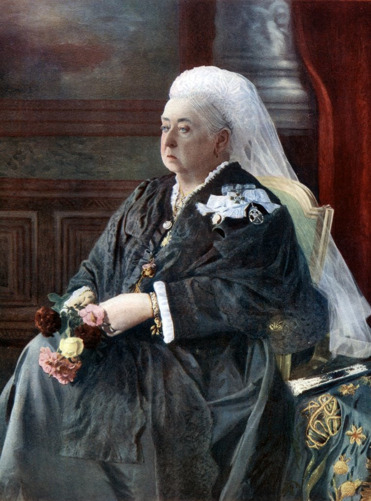 Detail of Portrait of Queen Victoria by Anonymous