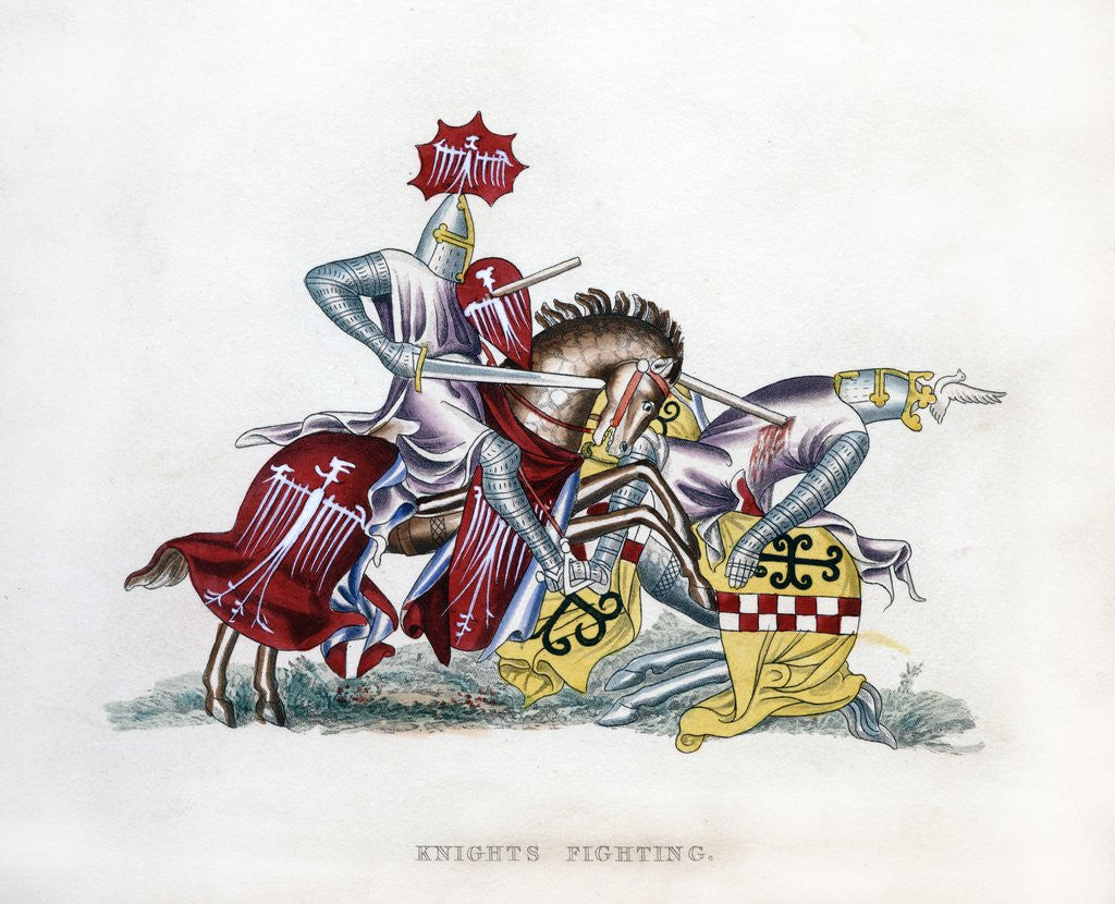 Detail of Knights fighting by Anonymous
