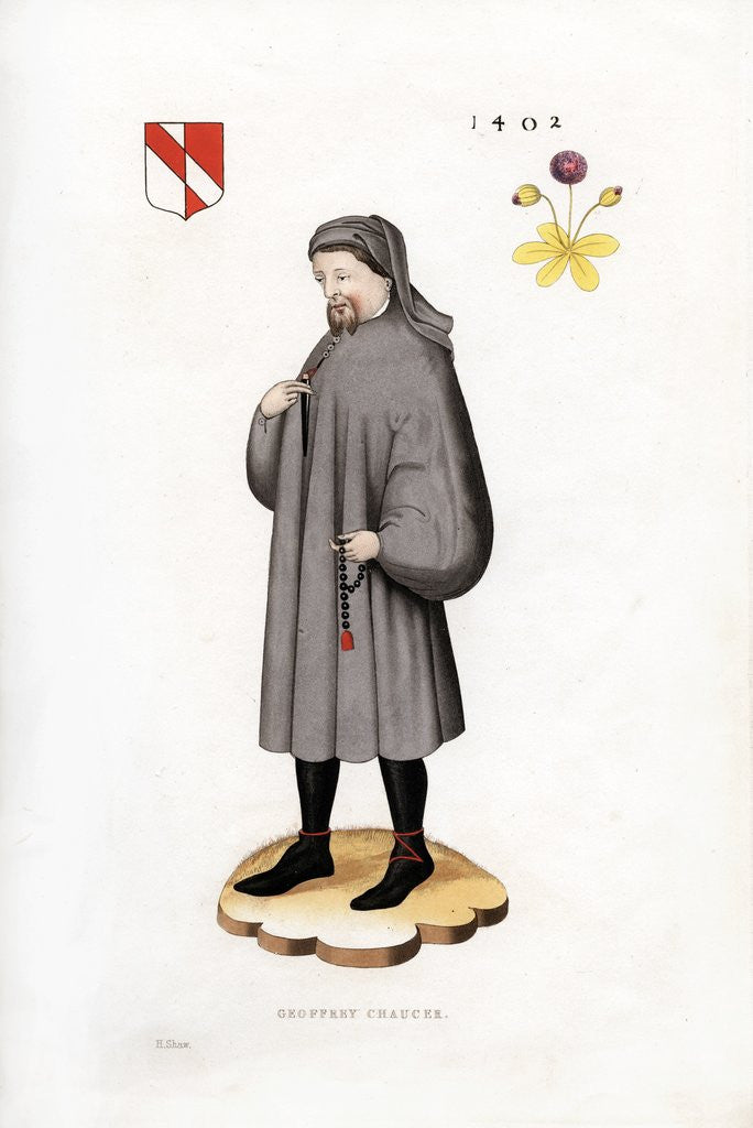 Detail of Geoffrey Chaucer by Anonymous