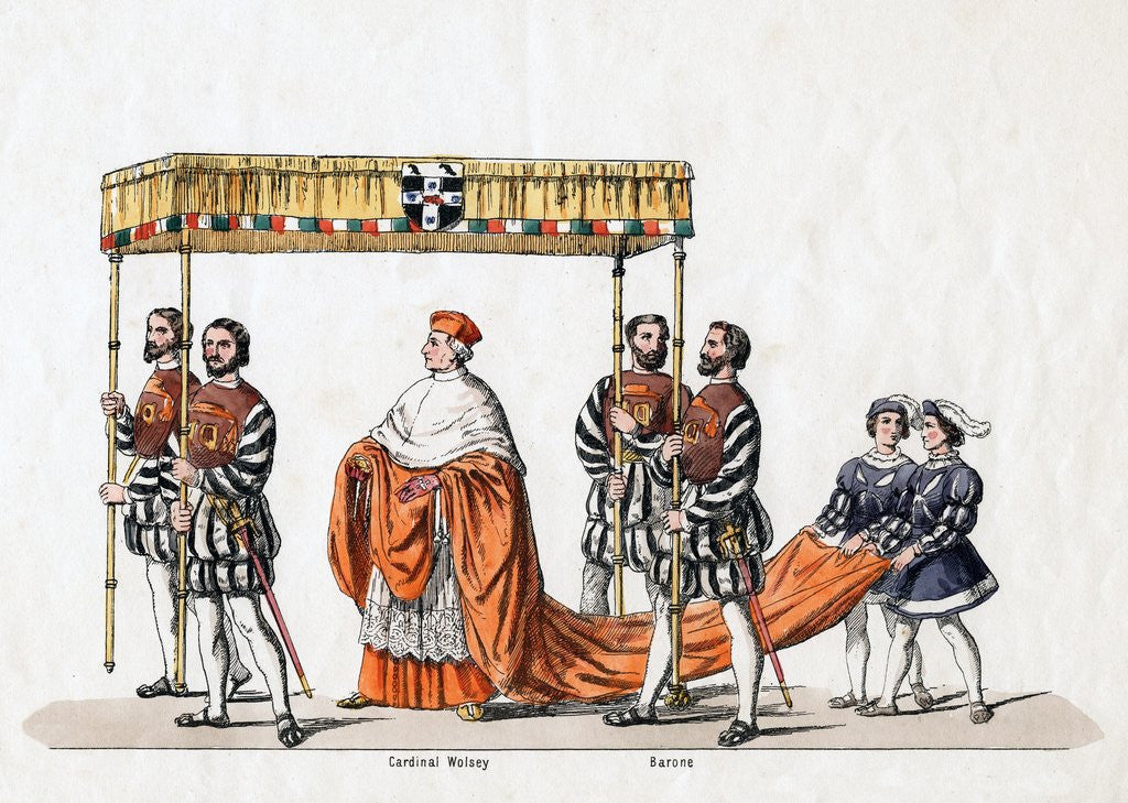 Detail of Cardinal Wolsey with attendants by Anonymous