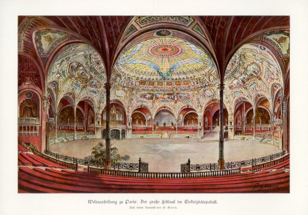 Detail of The Great Ballroom in the Palace of Electricity by Anonymous