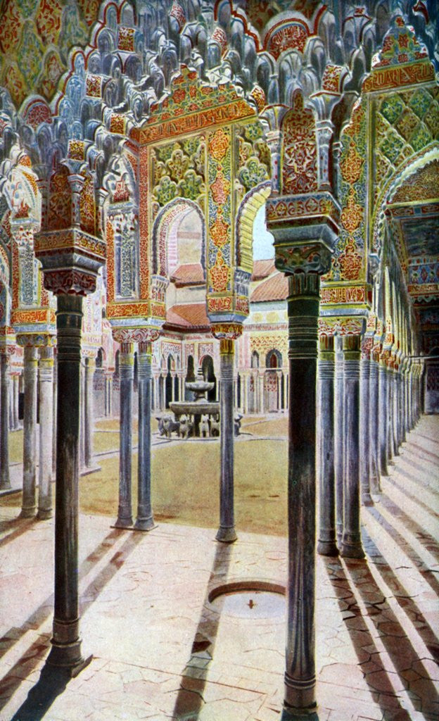 Detail of Court of the Lions at the Alhambra by Anonymous