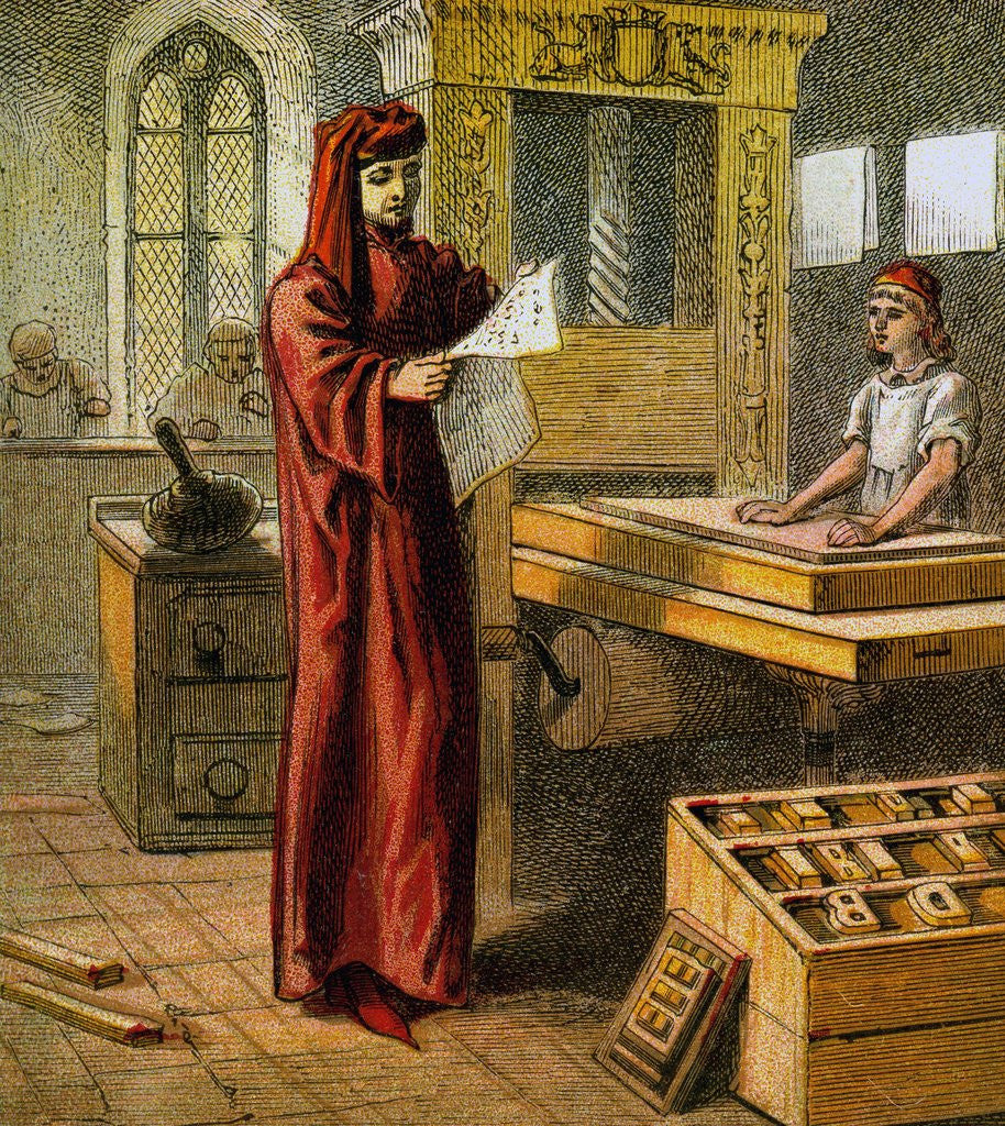 Detail of The first English printer by Anonymous