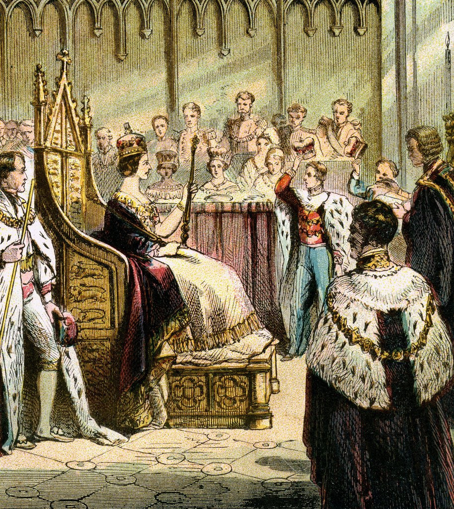 Detail of Coronation of Queen Victoria by Anonymous