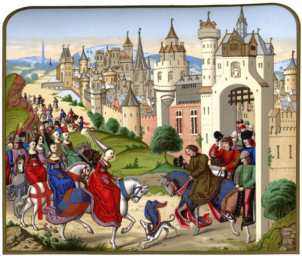 Detail of Entrance of the Queen Isabeau of Bavaria into Paris by Anonymous
