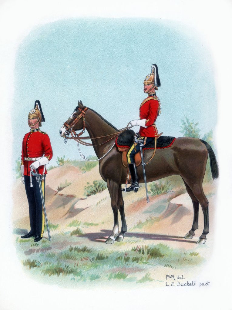 Detail of Dragoon guards by Anonymous