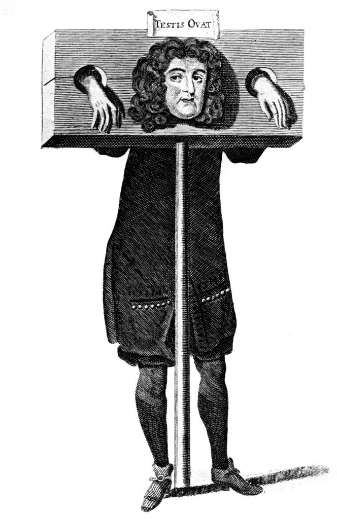 Detail of Titus Oates in the pillory by Anonymous