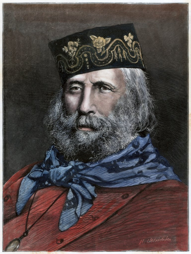 Detail of Giuseppe Garibaldi by Corbis